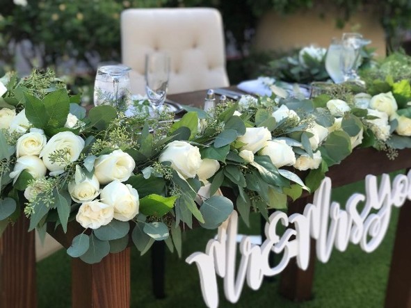 Sweet Heart Table, Wedding Garland 